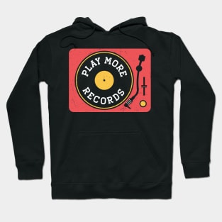 Vintage Play More Records Turntable // Vinyl Record Collector // Vinyl Junkie Music Lover Hoodie